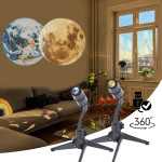 2 In 1 Earth Moon Projection Led Lamp 360 Rotatable USB Starry Sky Projector Night Light For home Bedroom DecorPopular